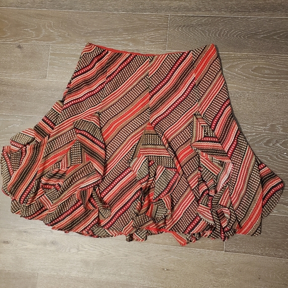 Lauren Ralph Lauren Red Ruffle Skirt Size Large - Picture 2 of 9